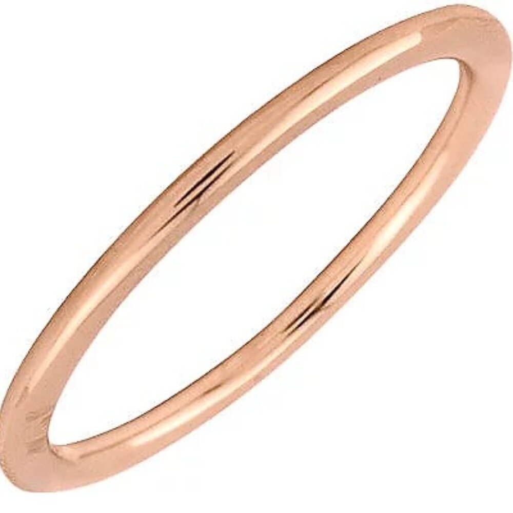 Simply Stacks Sterling 18K Rose Gold-Plated 1.5mm Ring Sz 9